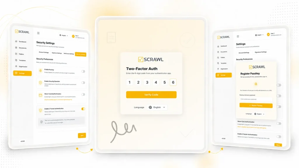 Signer authentication in vScrawl